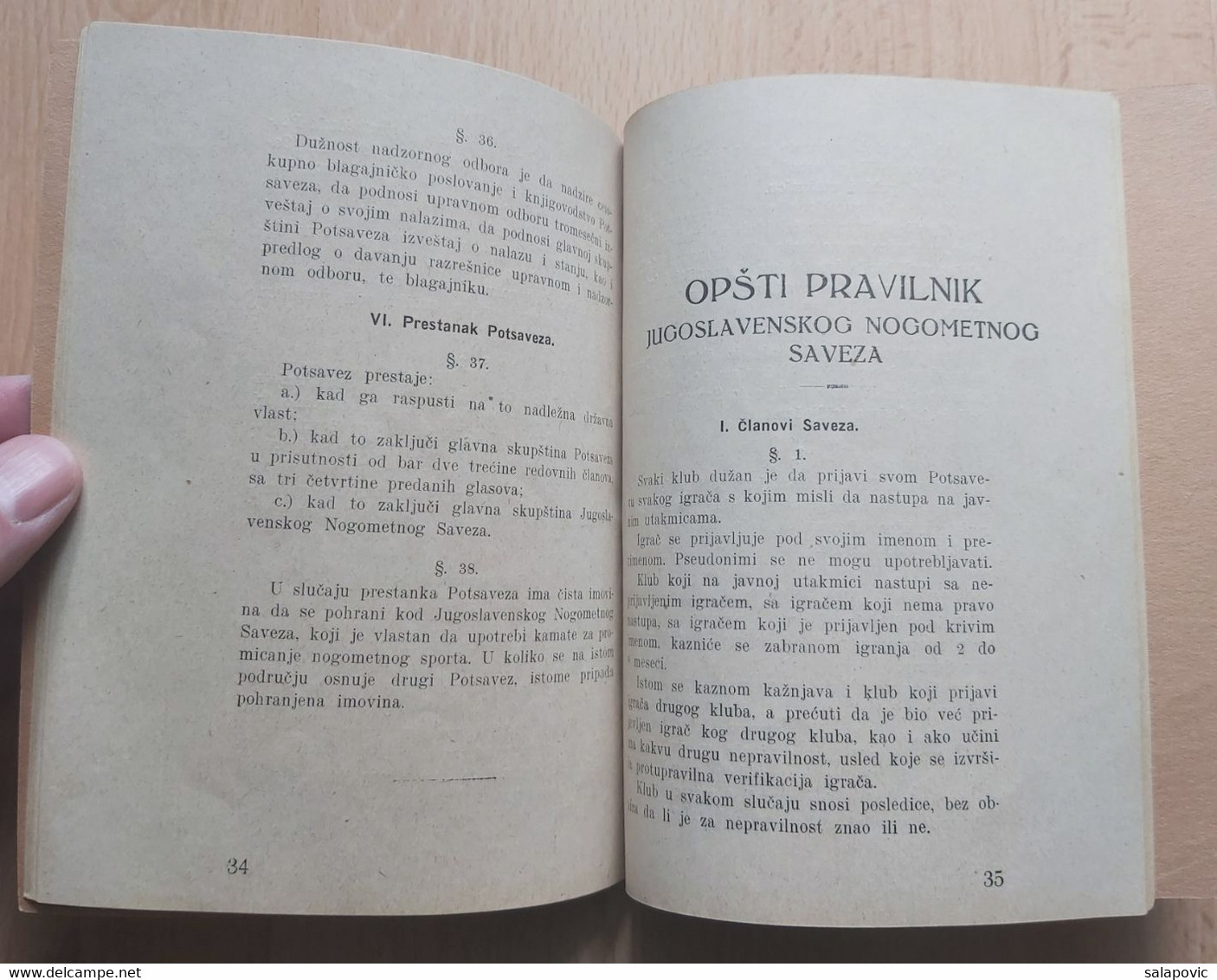 Pravila I Pravilnici JUGOSLAVENSKI NOGOMETNI SAVEZ,  Rules And Regulations YUGOSLAV FOOTBALL ASSOCIATION - Bücher