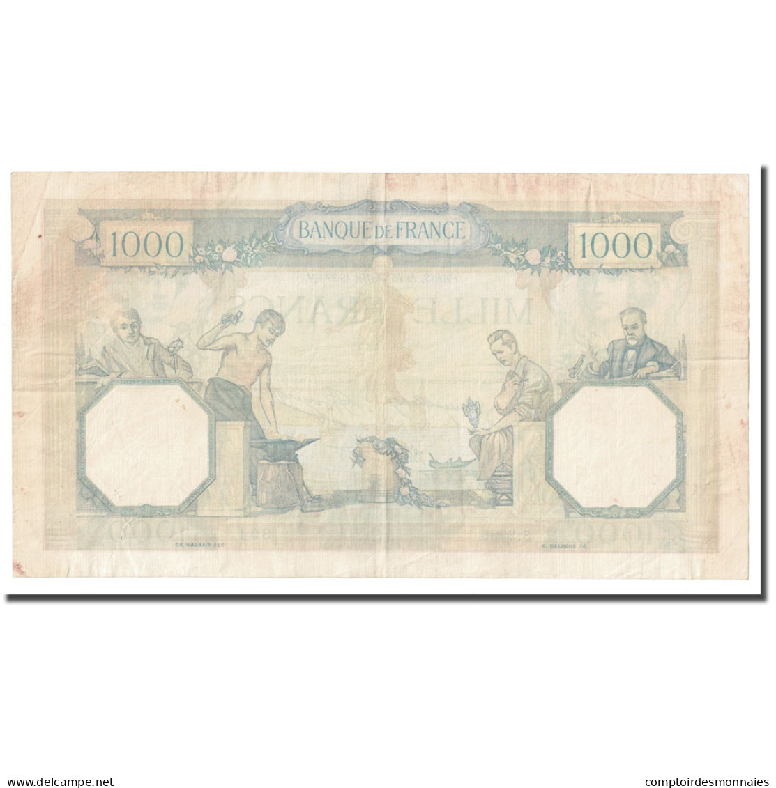 France, 1000 Francs, Cérès Et Mercure, 1937, 1937-07-15, TTB+, Fayette:38.2 - 1 000 F 1927-1940 ''Cérès Et Mercure''