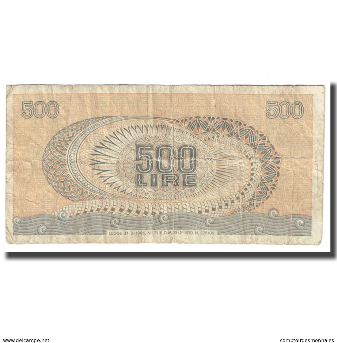Billet, Italie, 500 Lire, 1970, 1970-02-23, KM:93a, TB+ - 500 Lire