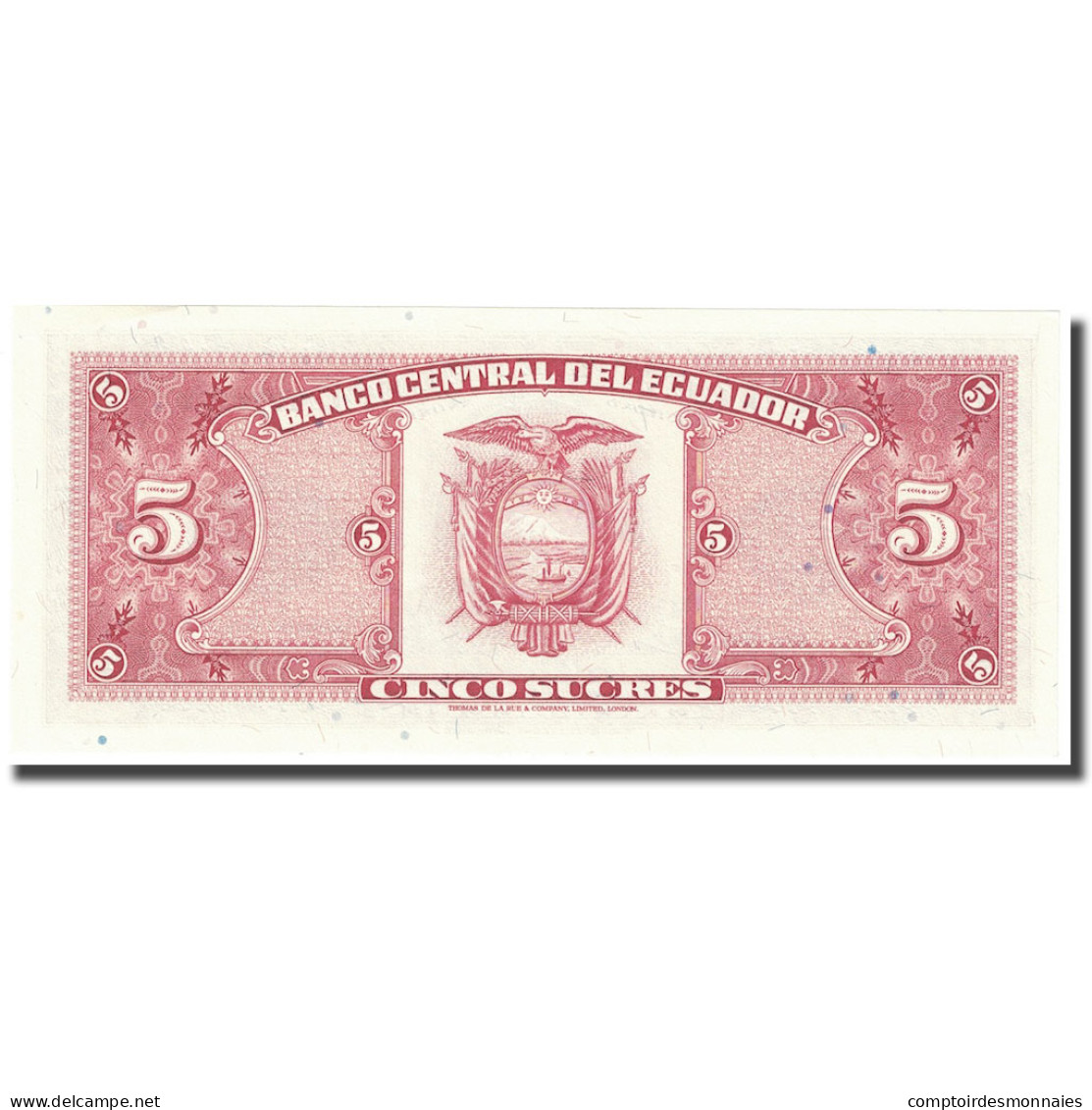 Billet, Équateur, 5 Sucres, 1988, 1988-11-22, KM:108b, NEUF - Equateur