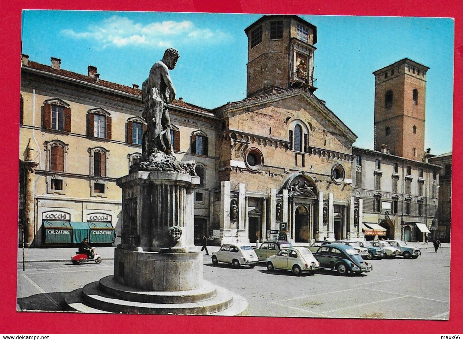 CARTOLINA NV ITALIA - REGGIO EMILIA - Facciata Del Duomo E Fontana Del Crostolo - 10 X 15 - Reggio Emilia