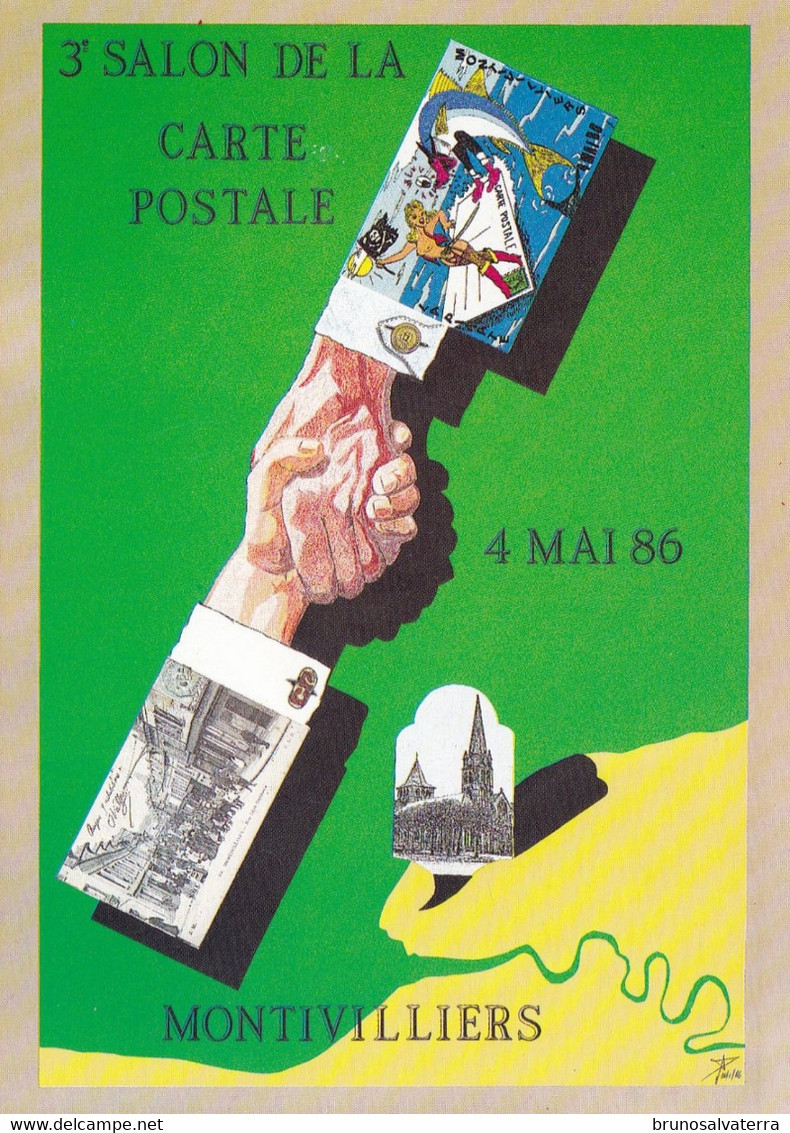 MONTIVILLIERS - 3° SALON DE LA CARTE POSTALE  4 MAI 1986 - Bourses & Salons De Collections