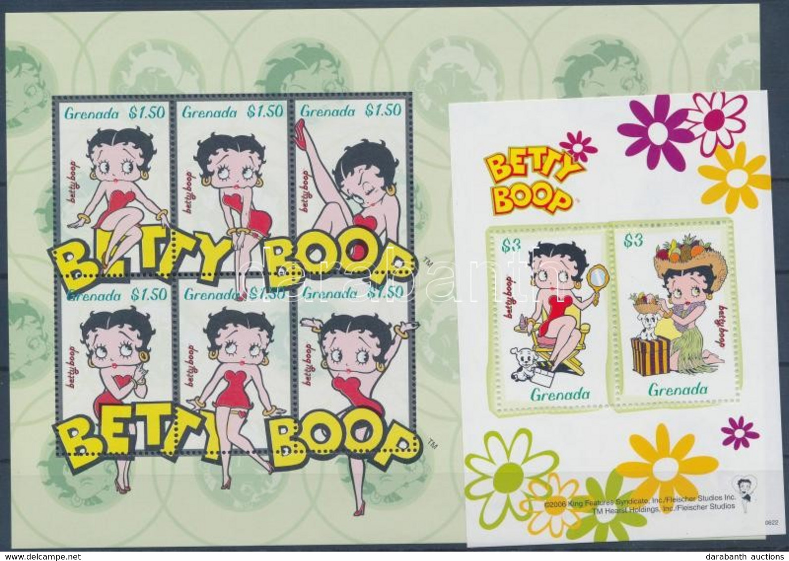 ** 2006 Betty Boop Rajzfilmfigura Kisív Mi 5807-5812 + Blokk Mi 759 - Altri & Non Classificati