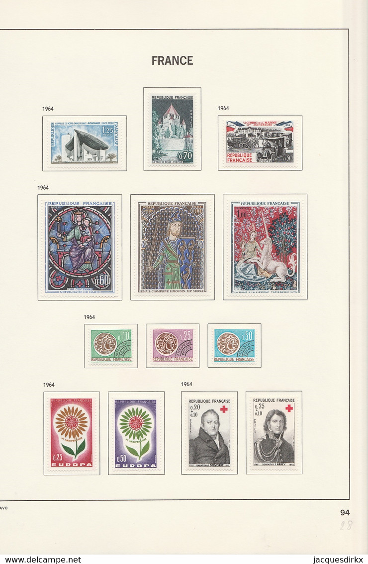 France   .    Yvert    .   10 pages avec timbres   .     *     .    neuf avec gomme  et charnière