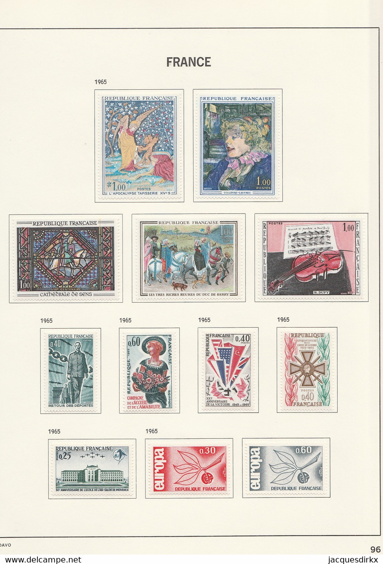 France   .    Yvert    .   10 pages avec timbres   .     *     .    neuf avec gomme  et charnière