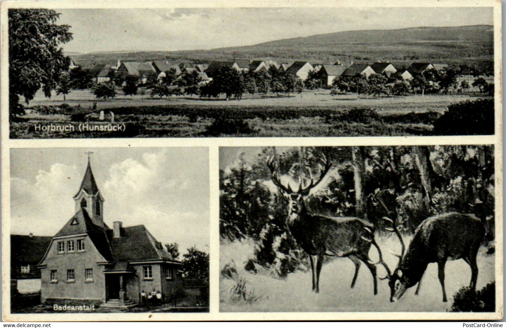 9301 - Deutschland - Hunsrück , Horbruch , Badeanstalt , Panorama - Nicht Gelaufen 1939 - Rhein-Hunsrück-Kreis