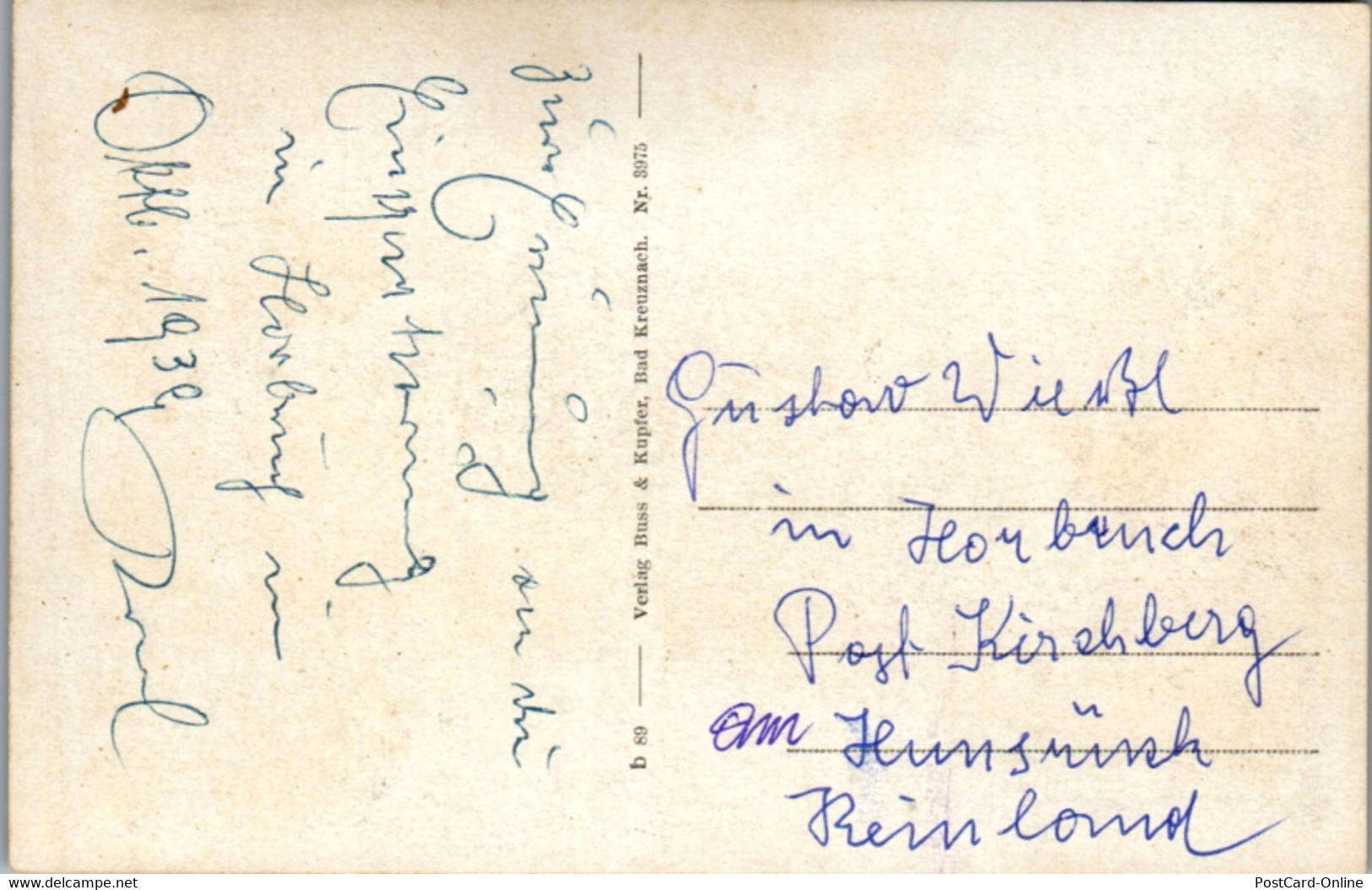 9301 - Deutschland - Hunsrück , Horbruch , Badeanstalt , Panorama - Nicht Gelaufen 1939 - Rhein-Hunsrück-Kreis