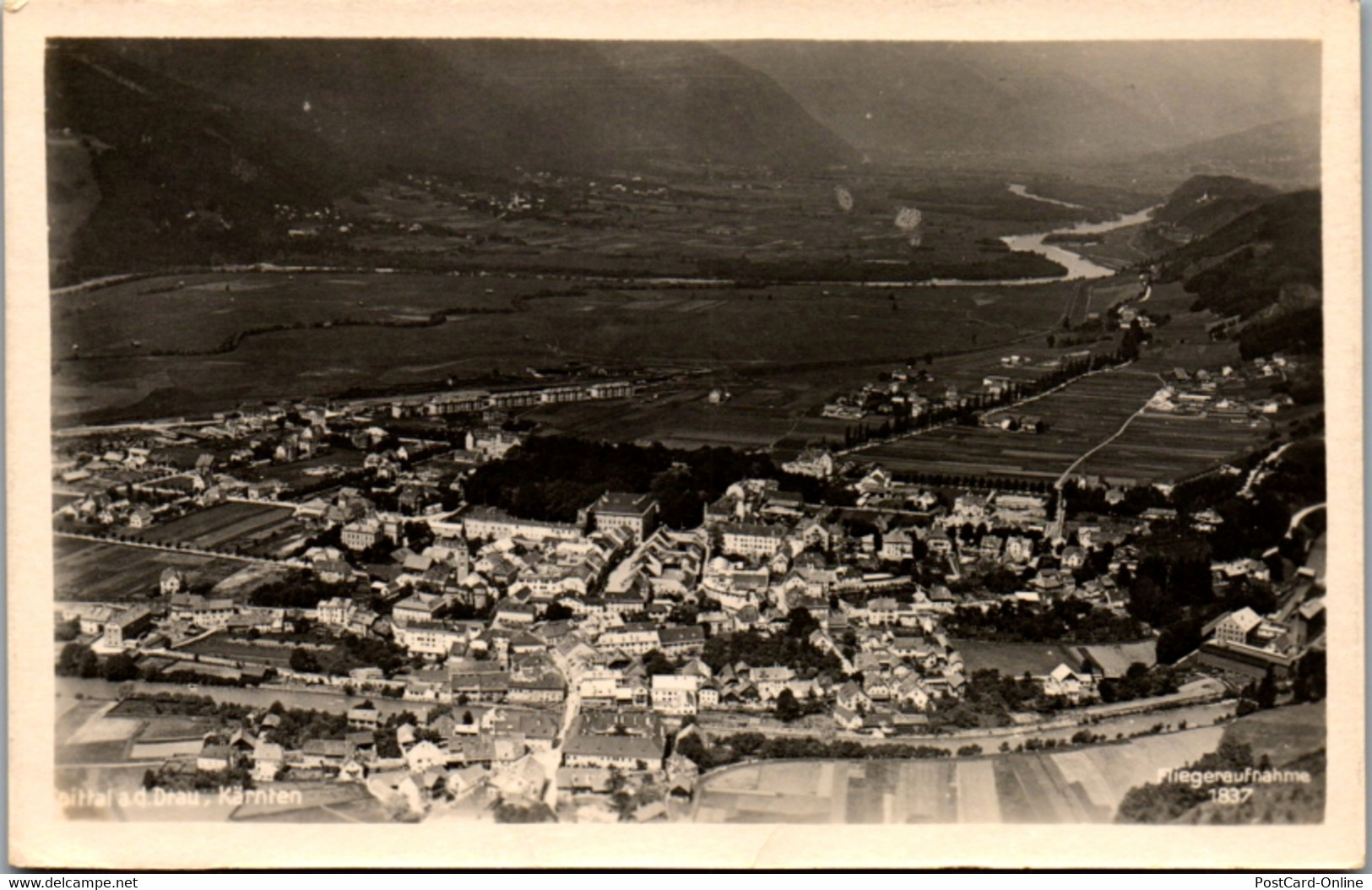 9303 - Kärnten - Spittal An Der Drau , Panorama Aus Der Luft - Nicht Gelaufen - Spittal An Der Drau