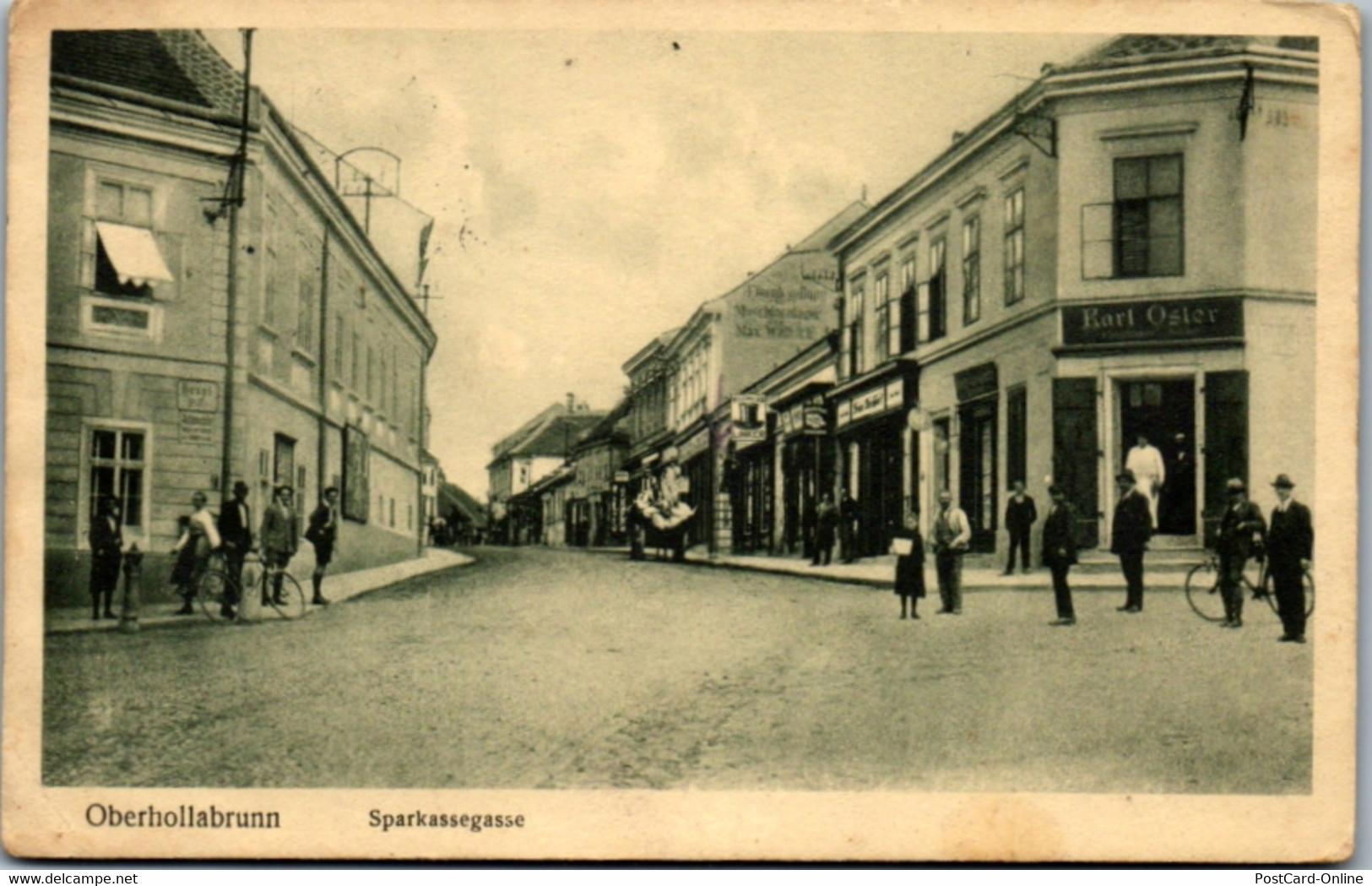 9323 - Niederösterreich - Oberhollabrunn , Hollabrunn , Sparkassegasse , Karl Oster - Gelaufen - Hollabrunn