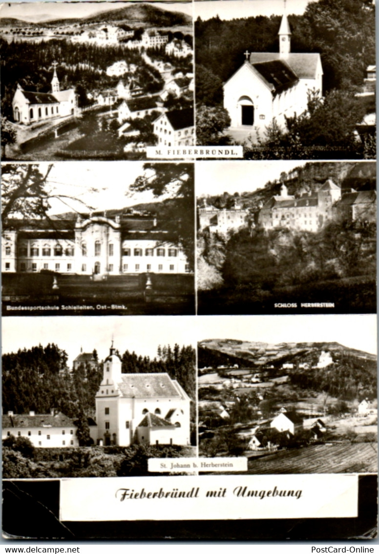 9380 - Steiermark - Fieberbründl , Herberstein , Schielleiten , St. Johann , Mehrbildkarte - Gelaufen 1966 - Fürstenfeld