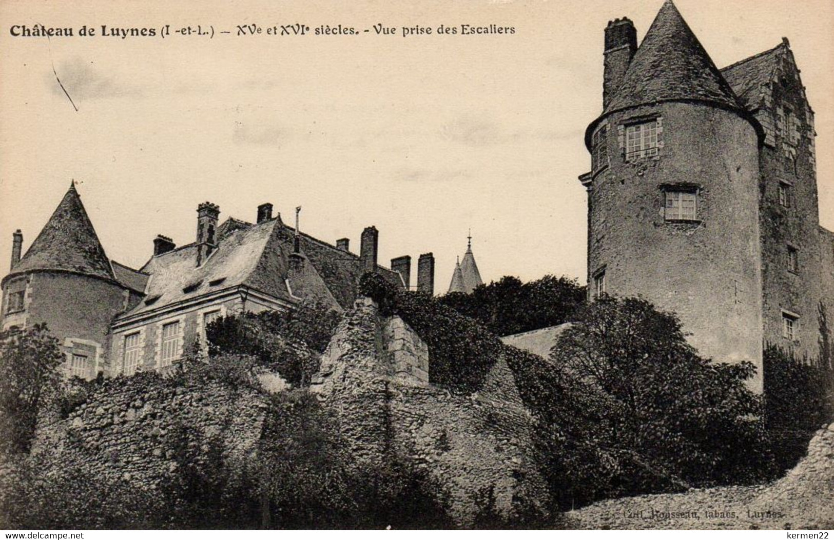 CPA 37 Château De LUYNES XV Et XVIe Siècles Vue Prise Des Escaliers - Luynes