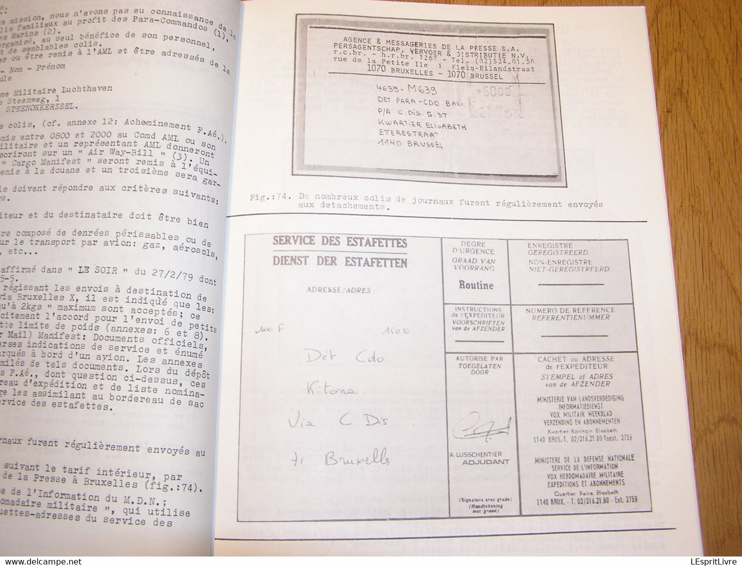 LA CORRESPONDANCE DES MILITAIRES BELGES Afrique 1979 Marcophilie Philatélie Cachets Aérophilatélie Aéropostale C-130