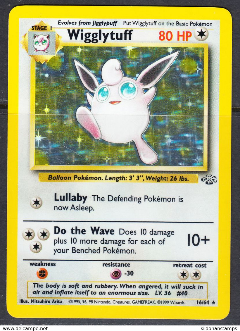 Wigglytuff 1999 Jungle Holo, NM, 16/64 - Other & Unclassified