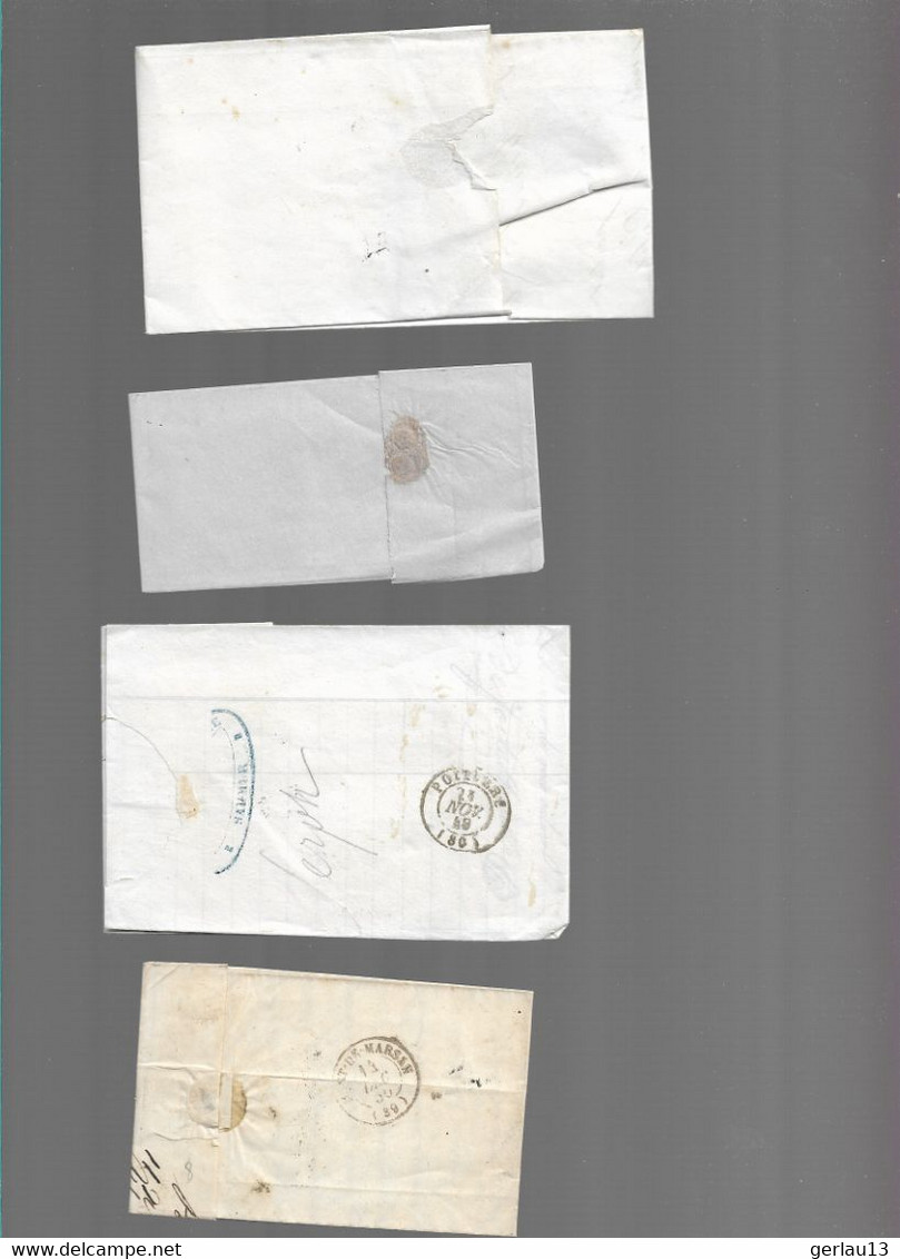 LOT    4  MARQUES POSTALES     2 SCANS - 1801-1848: Precursors XIX