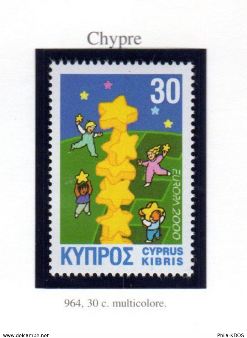 &#9989; " CHYPRE N° YT 964 / EUROPA 2000 / TRAINEE D'ETOILES " Sur Timbre Neuf ** MNH. - 2000