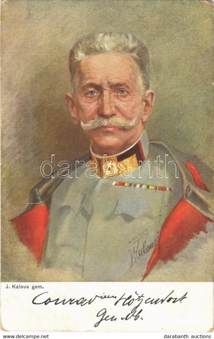 T2/T3 1916 Frhr. V. Hötzendorf General D. Inf. / WWI Austro-Hungarian K.u.K. Military Art Postcard, Conrad Von Hötzendor - Unclassified