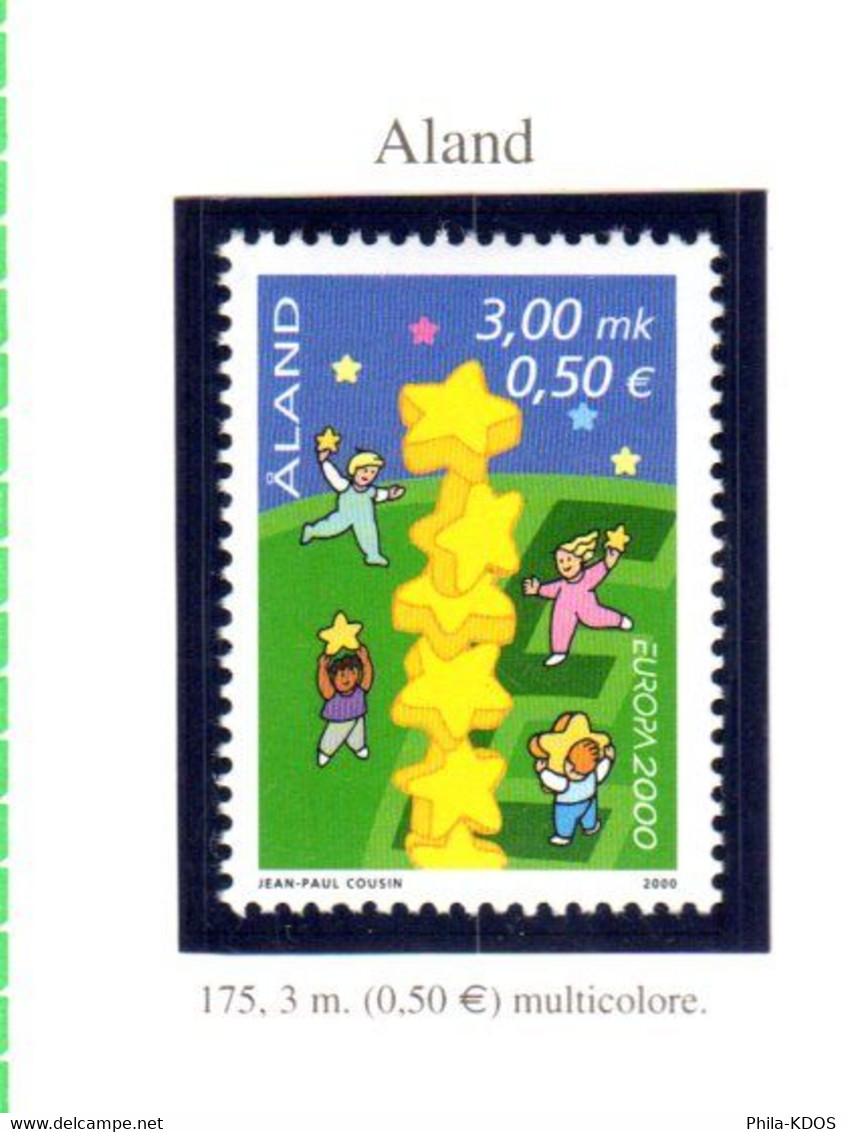 &#9989; " ALAND N° YT 175 / EUROPA 2000 / TRAINEE D'ETOILES " Sur Timbre Neuf ** MNH - 2000