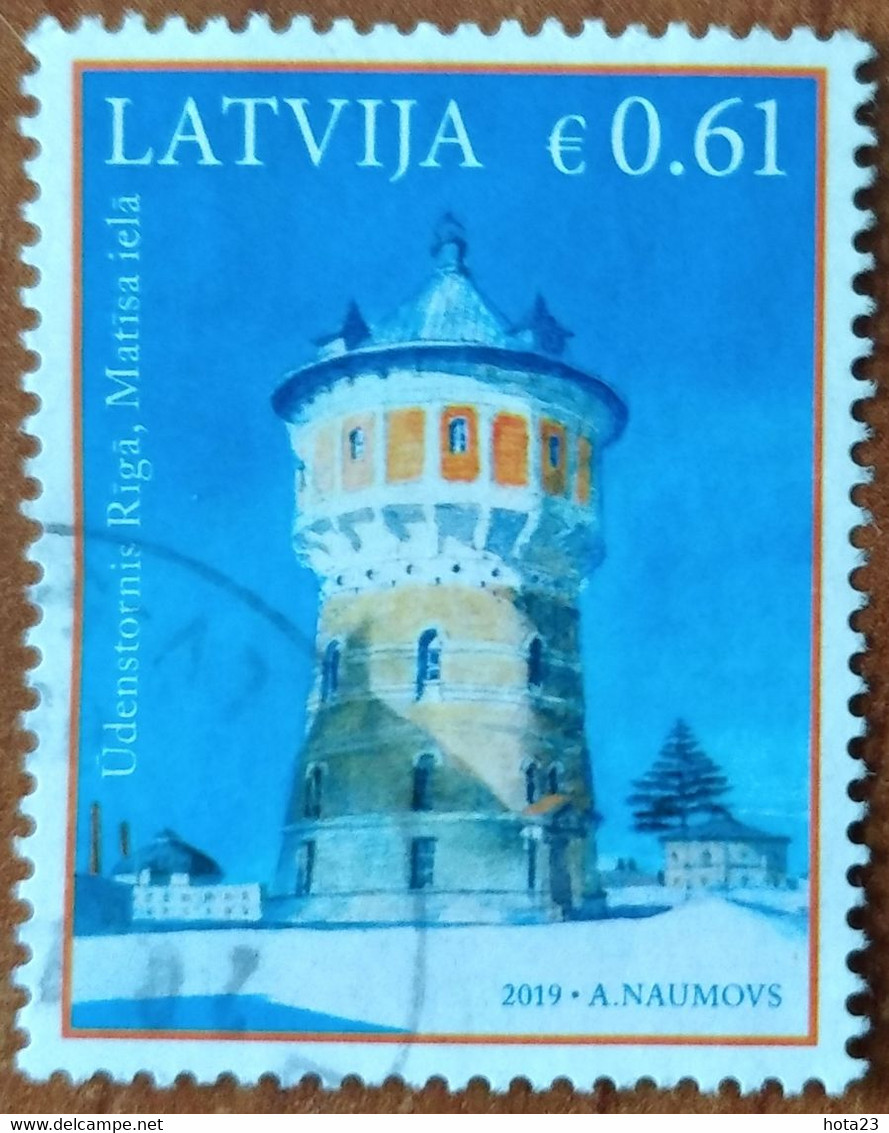 2019 Latvia Lettland Lettonie  Latvian Arhitekture - Water Tover  Used (o) - Lettonia