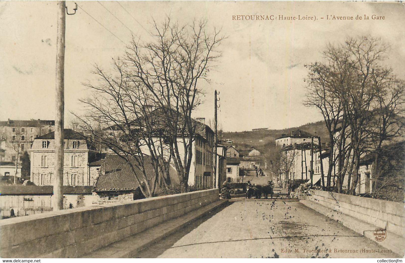 CPA FRANCE 43 "Retournac, Avenue De La Gare". - Retournac
