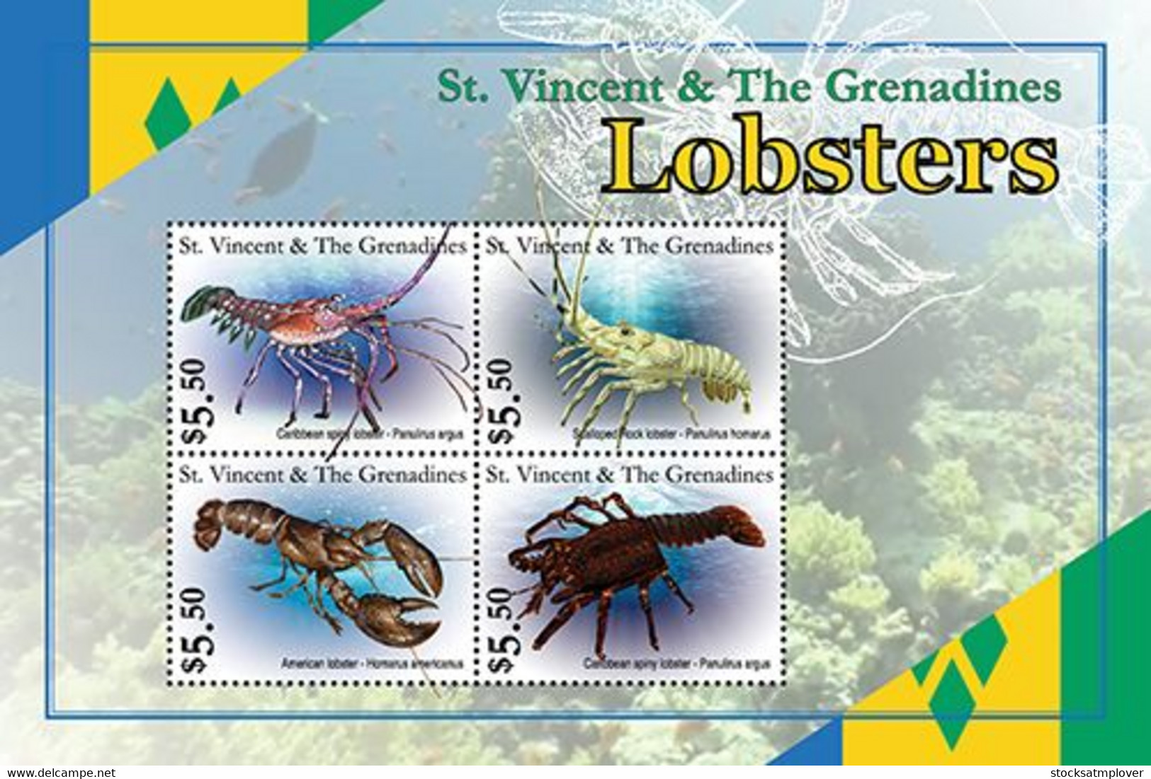 St.Vincent 2020 Fauna Lobsters  I202104 - St.Vincent & Grenadines