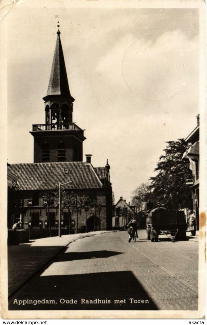 CPA AK APPINGEDAM Oude Raadhuis Met Toren NETHERLANDS (705901) - Appingedam