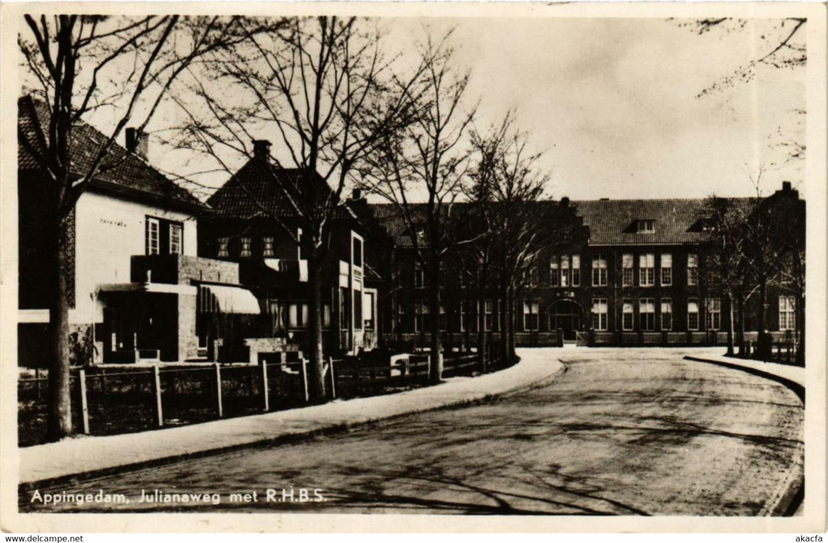 CPA AK APPINGEDAM Julianaweg Met R.H.B.S NETHERLANDS (705950) - Appingedam