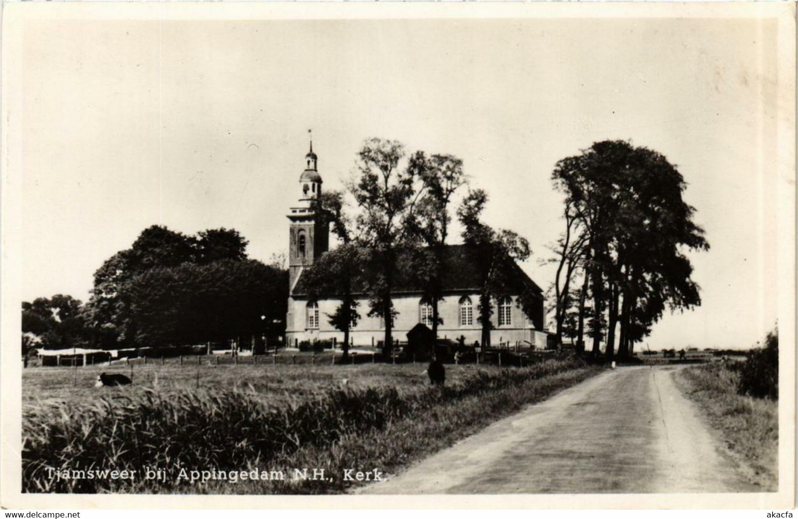 CPA AK TJAMSWEER Bij APPINGEDAM N.H. Kerk NETHERLANDS (705994) - Appingedam