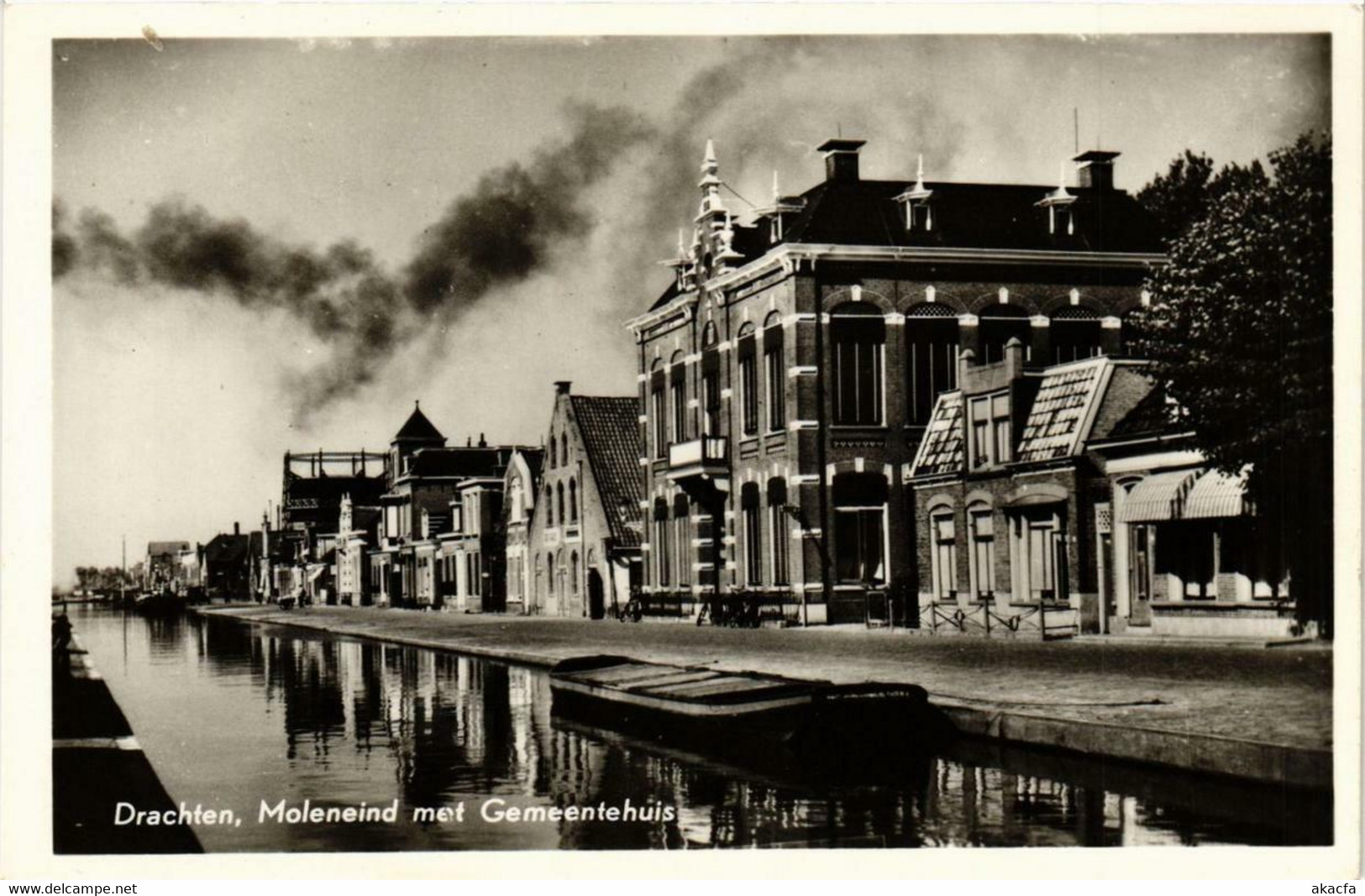 CPA AK Drachten Moleneind Met Gemeentehuis NETHERLANDS (729021) - Drachten