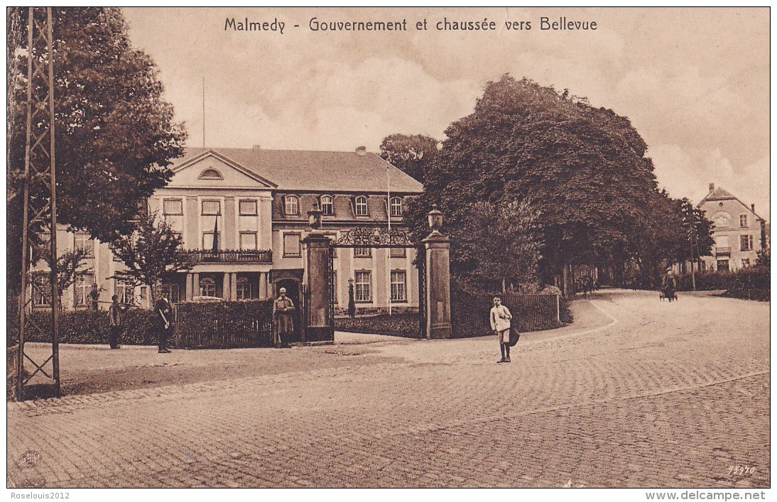 MALMEDY : Gouvernement Et Chaussée Vers Bellevue - Other & Unclassified