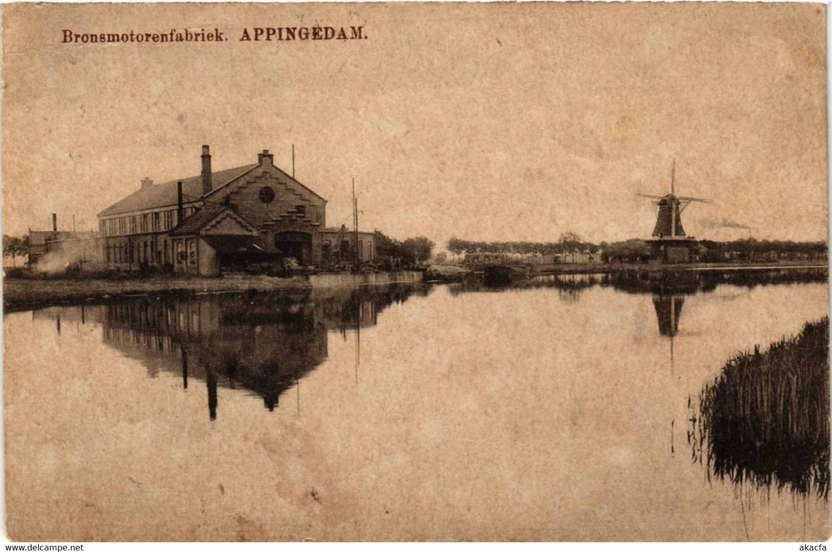 CPA AK APPINGEDAM Bronsmotorenfabriek NETHERLANDS (706188) - Appingedam