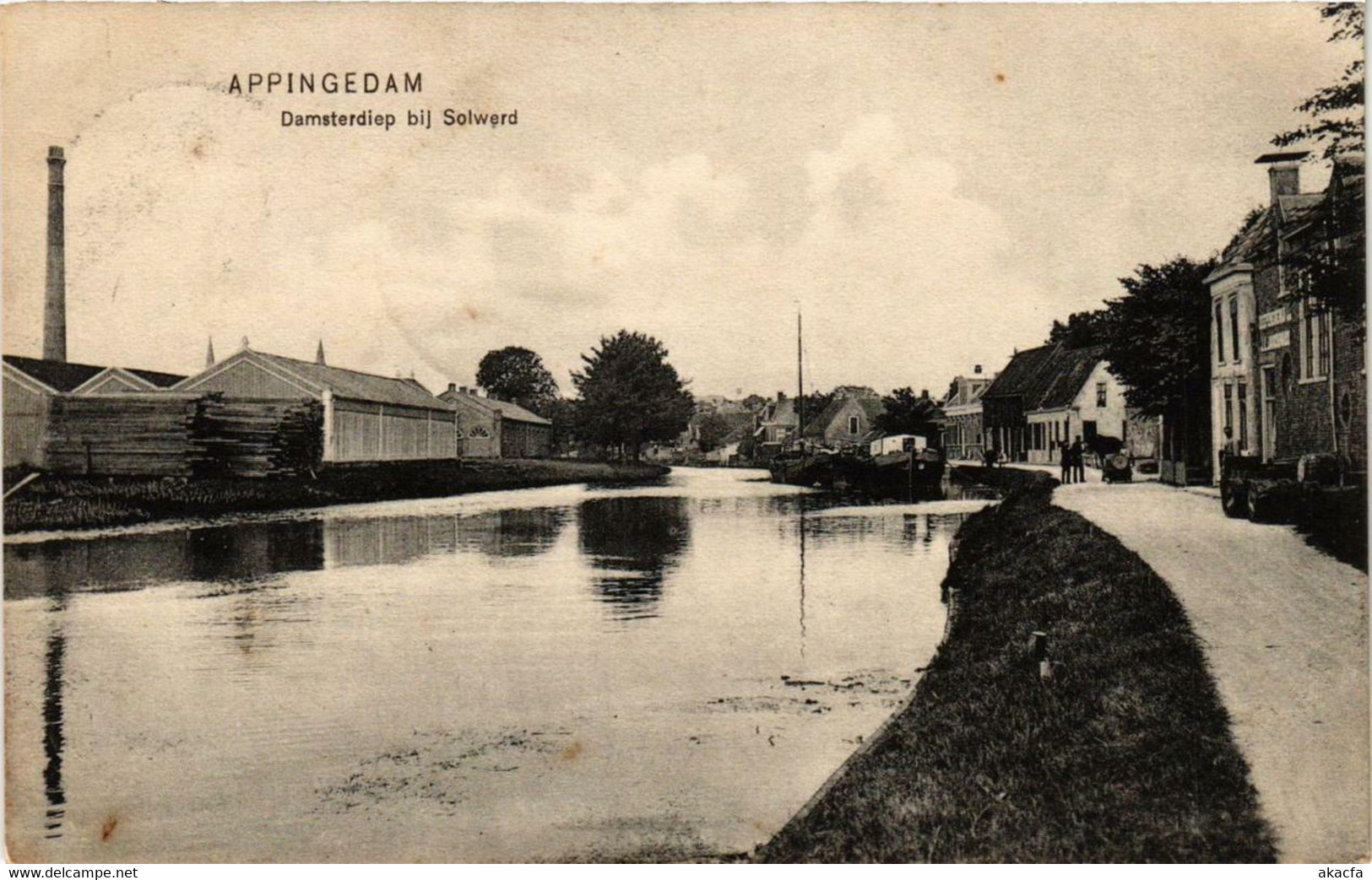 CPA AK APPINGEDAM Damsterdiep Bij Solwerd NETHERLANDS (706257) - Appingedam