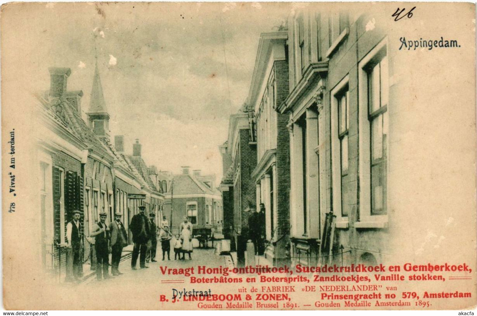 CPA AK APPINGEDAM Dijkstraat NETHERLANDS (706315) - Appingedam