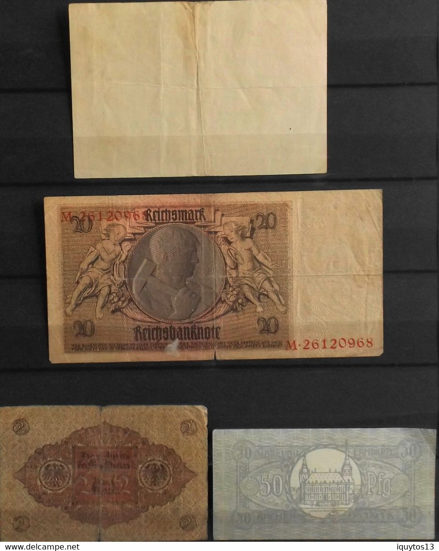 ALLEMAGNE - Reichsbanknote - 4 BILLETS De BANQUE Divers De Collection - Colecciones