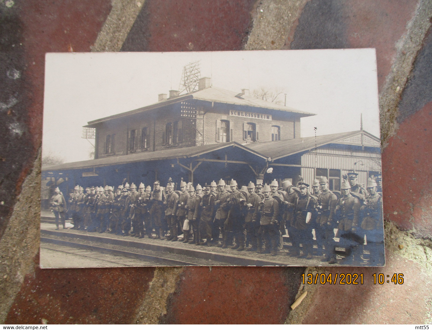 1915 Deutschland Carte Photo  Militaire Gare  Schleissheim Feldpost Bayr Feld Flieger Wbteilung 5 - Lettres & Documents