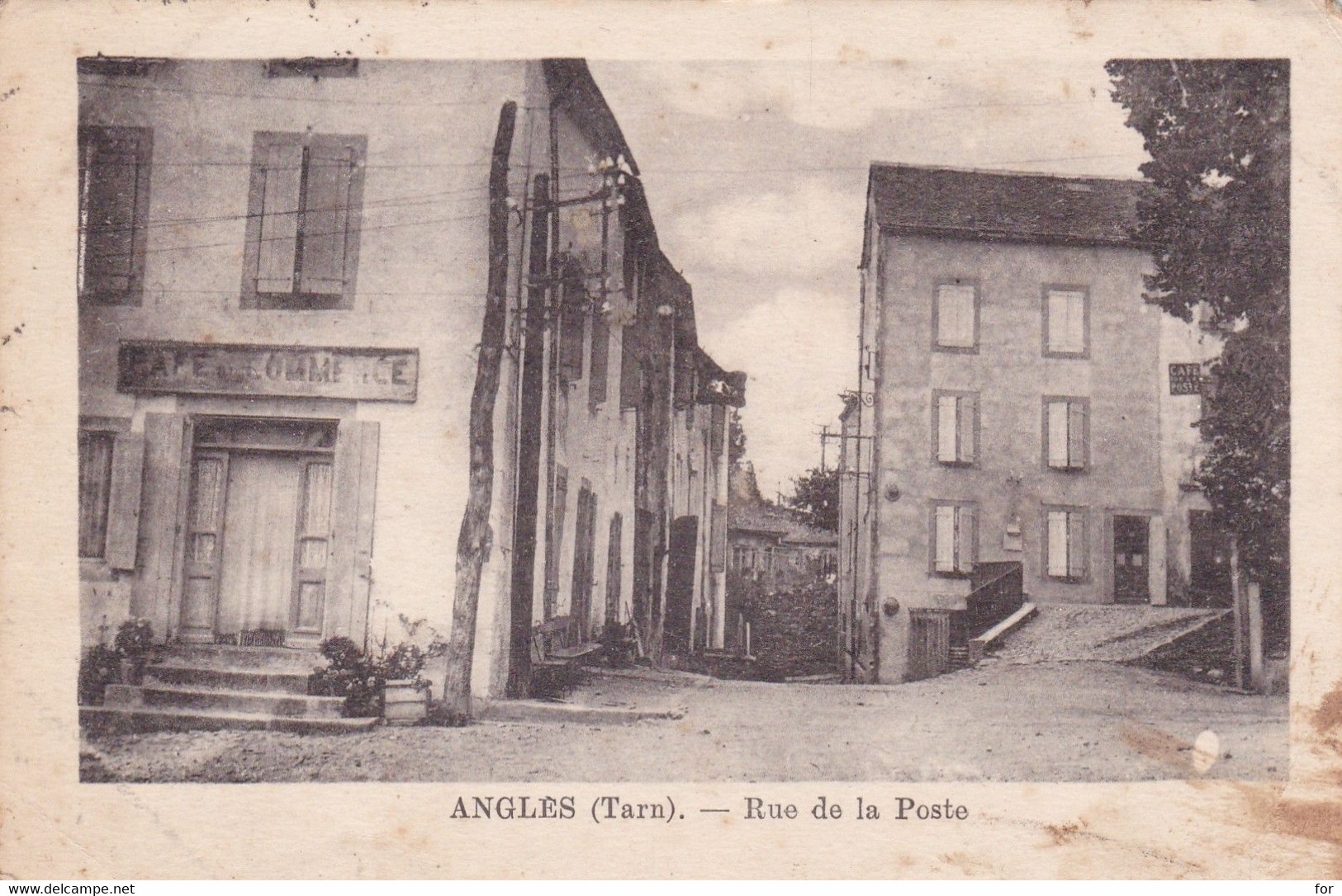 Tarn : ANGLES : Rue De La Poste : Animation - Café Du Commerce - Angles