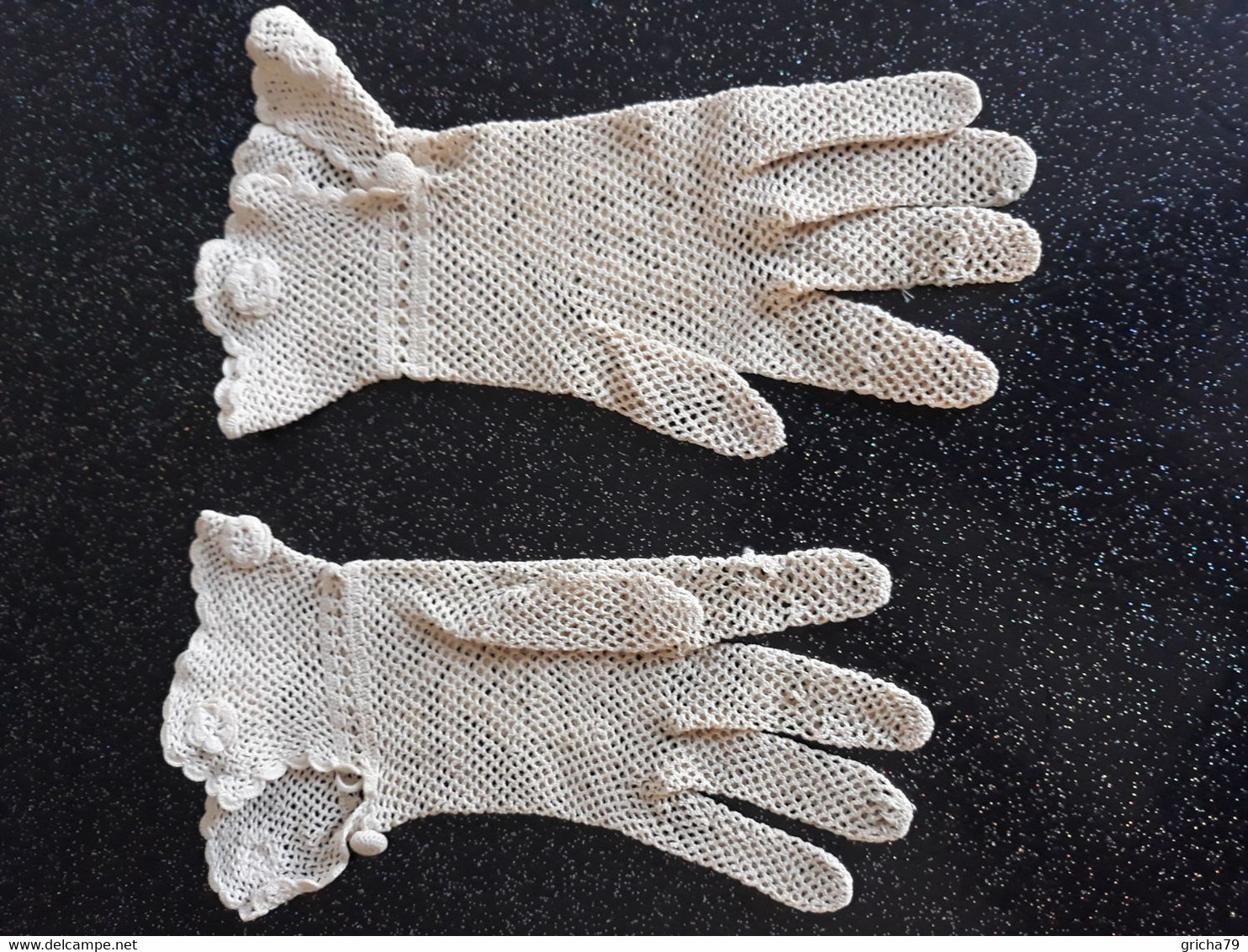 HABITS - LINGE - GANTS ECRUS ANCIENS - 1940-1970