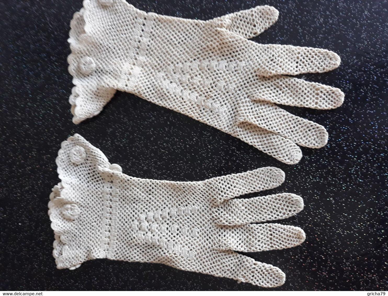 HABITS - LINGE - GANTS ECRUS ANCIENS - 1940-1970