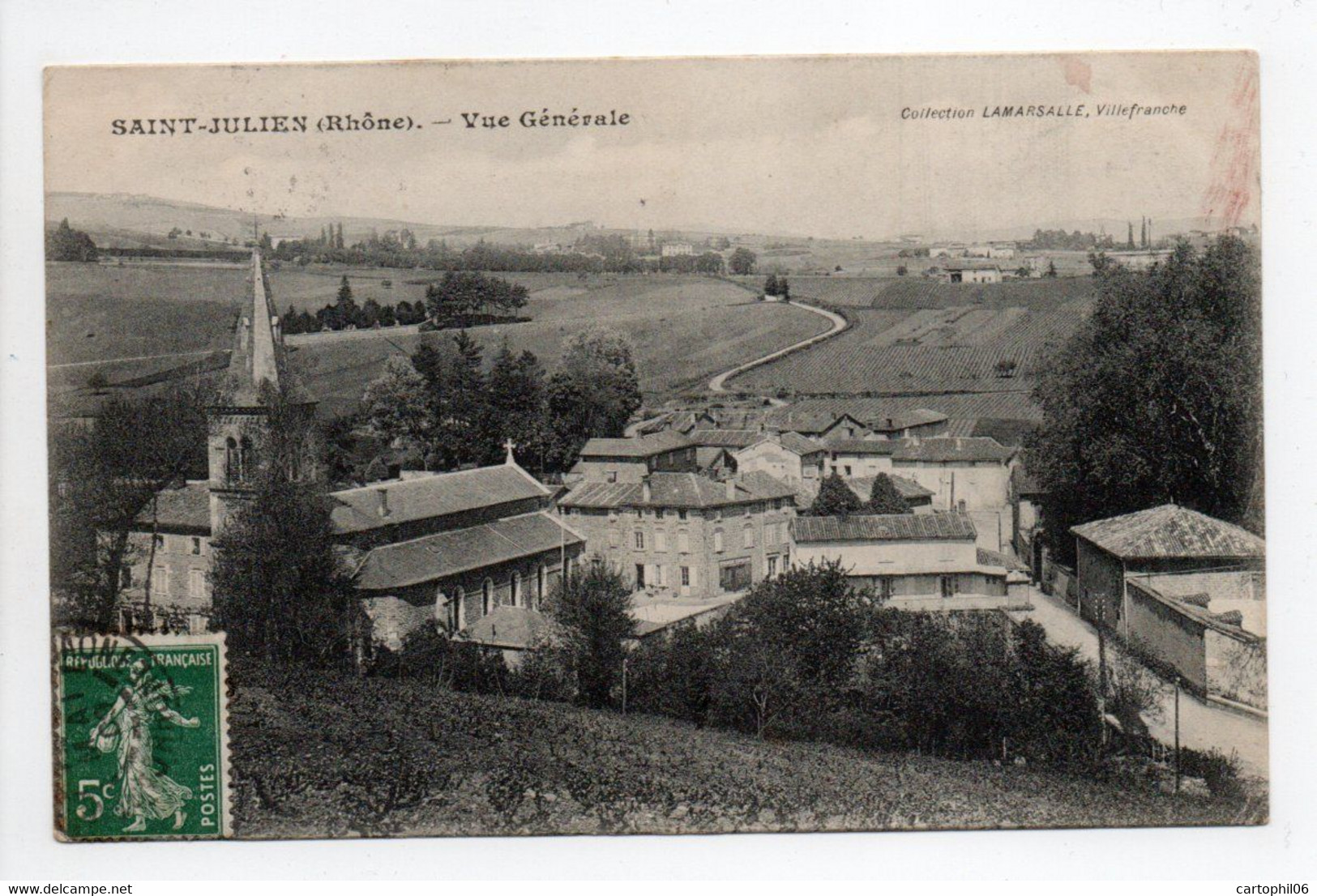 - CPA SAINT-JULIEN (69) - Vue Générale 1909 - Collection LAMARSALLE - - Andere & Zonder Classificatie