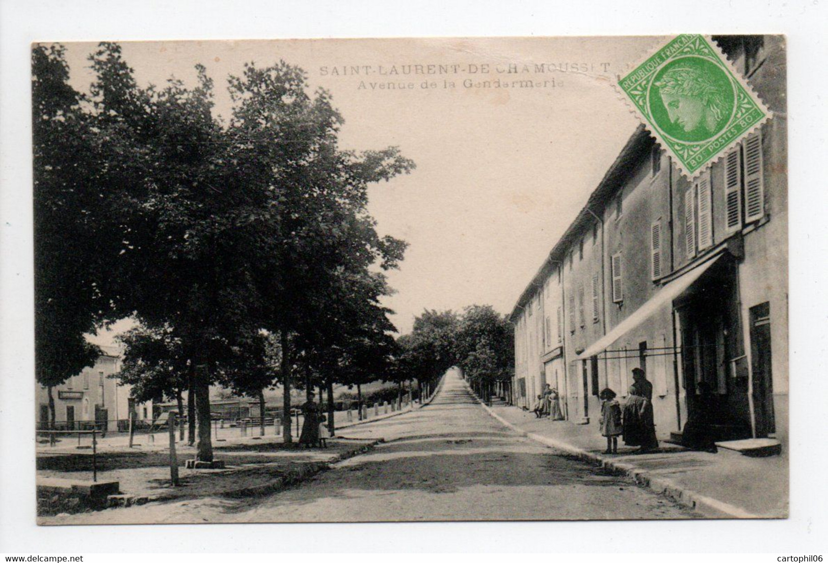 - CPA SAINT-LAURENT-DE-CHAMOUSSET (69) - Avenue De La Gendarmerie 1918 - - Saint-Laurent-de-Chamousset