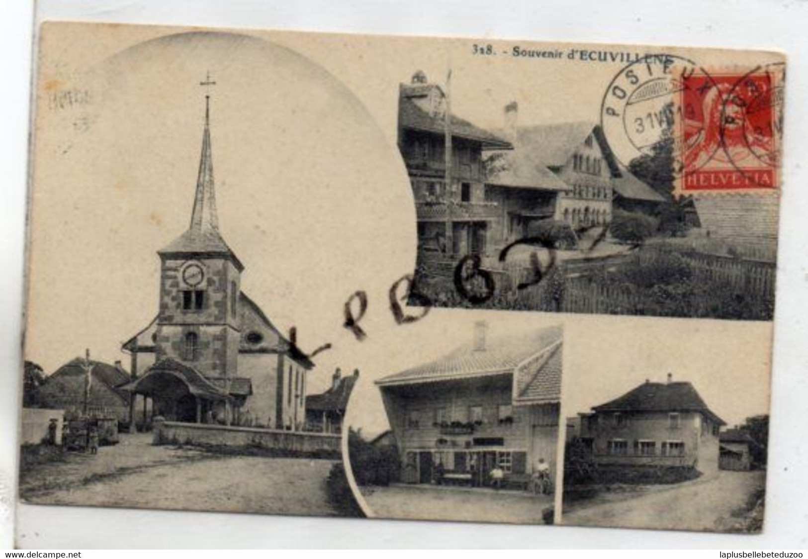 CPA - SUISSE - FRIBOURG - ECUVILLENS - Vues Multiples - Animation - Souvenir D'ECUVILLENS - Fribourg