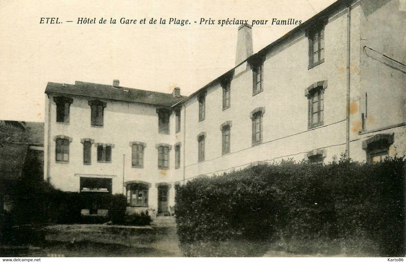 étel * Hôtel De La Gare Et De La Plage , Prix Spéciaux Pour Familles ! - Etel