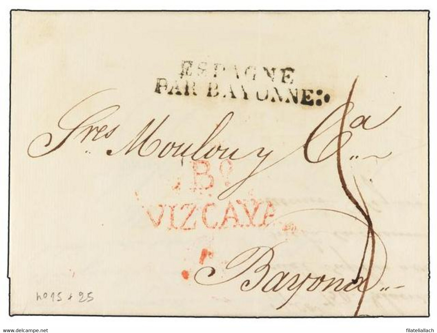 SPAIN: PREPHILATELIC MARKS  DP11 VIZCAYA - ...-1850 Prephilately