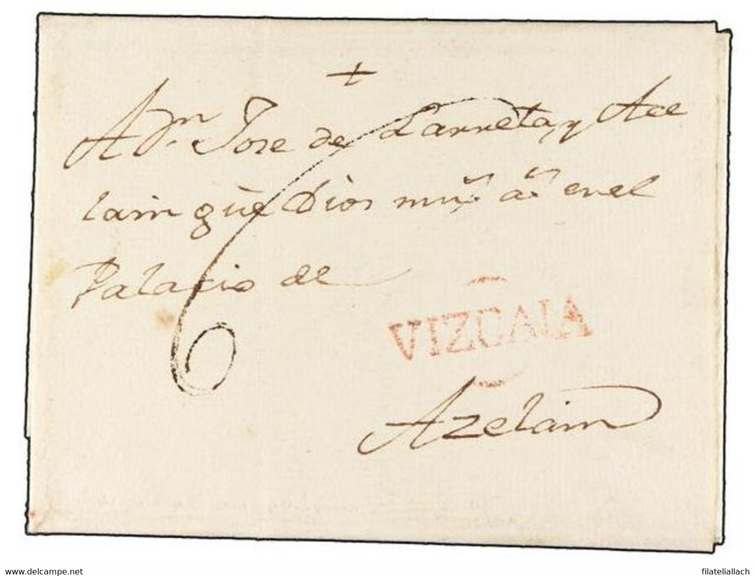 SPAIN: PREPHILATELIC MARKS  DP11 VIZCAYA - ...-1850 Prephilately