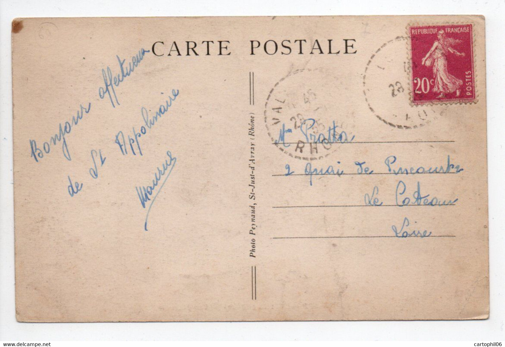 - CPA SAINT-APPOLINAIRE (69) - Vue Générale 1935 - Photo Peynaud - - Autres & Non Classés