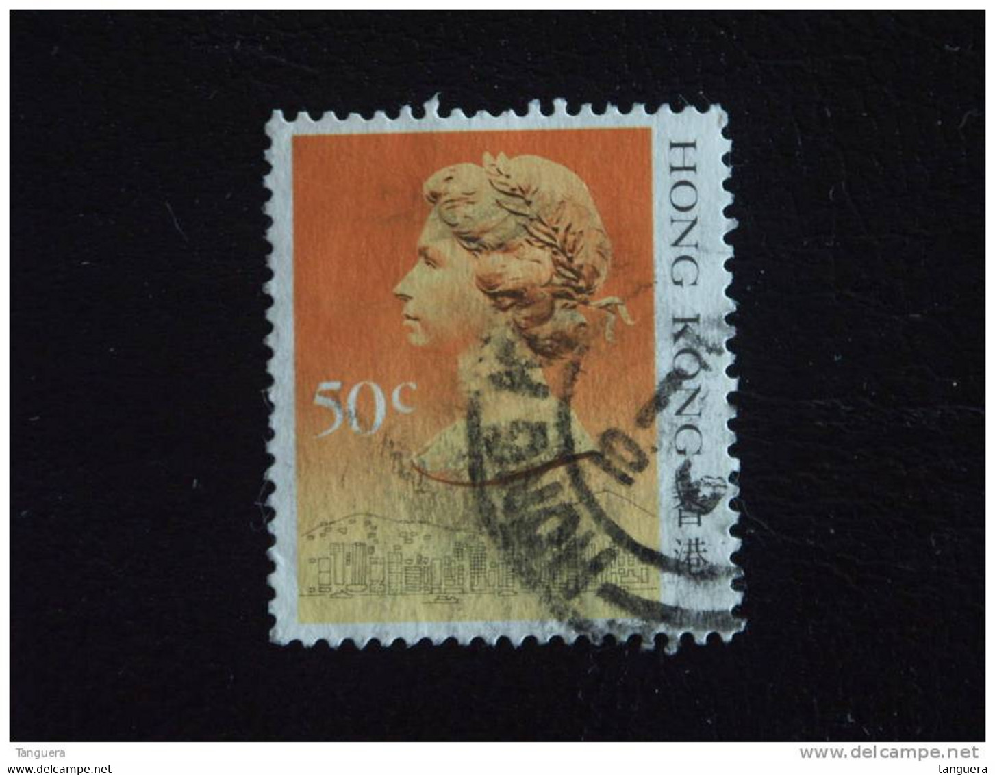 Hongkong Hong Kong 1987 Elizabeth II Et Vues De La Ville Yv 501 O - Gebraucht