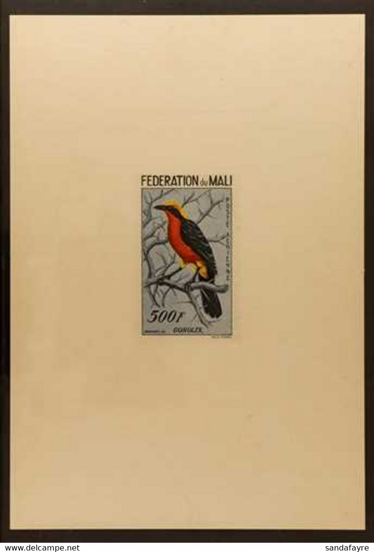 BIRDS MALI 1960 100f, 200f & 500f Air Sunken IMPERF DIE PROOFS Printed In The Issued Colours On Ungummed Card (Yvert 2/4 - Zonder Classificatie