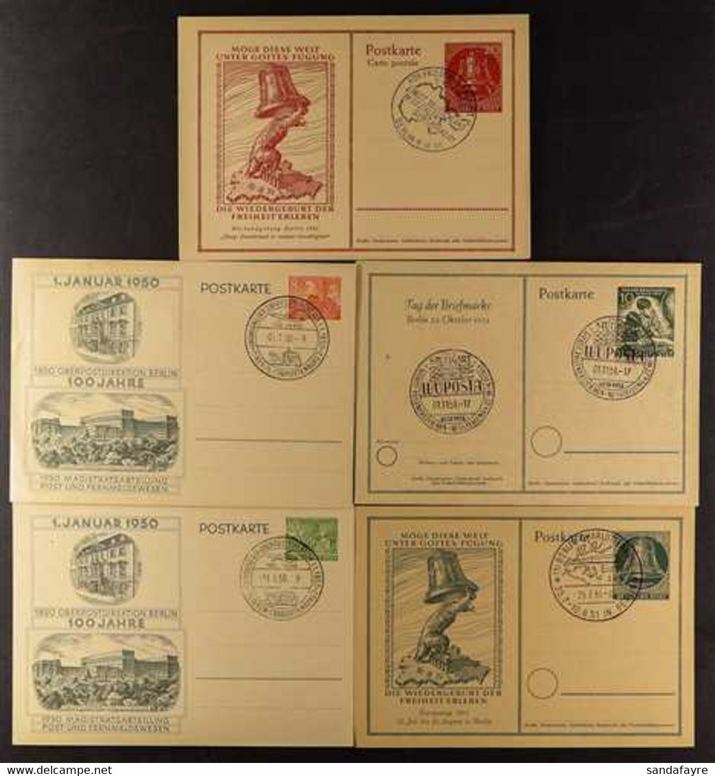 ILLUSTRATED POSTCARDS 1950 8pf & 10pf Centenary (Michel P 10/11), 1951 10pf 'Europa-Zuges' (Michel P 25), 1951 10pf Stam - Other & Unclassified