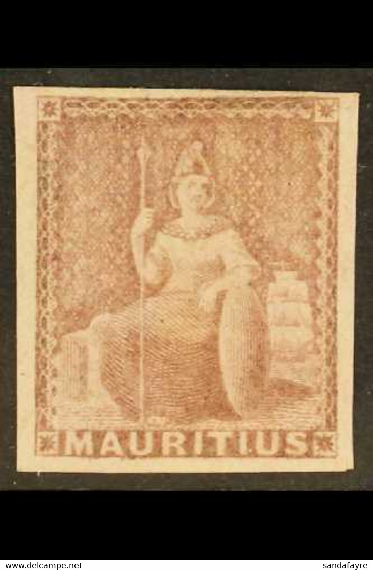 1858-62 (9d) Dull Magenta Britannia, SG 29, Mint Good Part OG With 4 Large Margins, Colour A Little Pale, Cat £900. For  - Mauritius (...-1967)