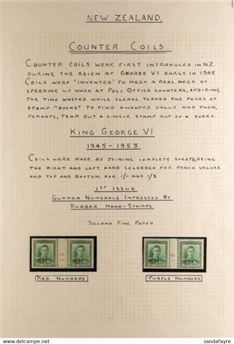 1938-1952 KGVI COUNTER COIL GUTTER PAIRS WITH NUMBERS. FINE MINT & NHM COLLECTION (many Are Never Hinged) In Hingeless M - Sonstige & Ohne Zuordnung