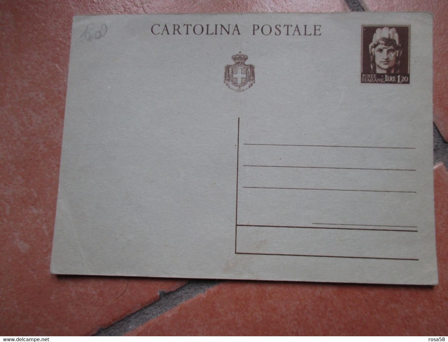 Luogotenenza CARTOLINA POSTALE Imperiale 1,20 L. NUOVA Difetto ( Vedi FOTO Finale ) - Sonstige & Ohne Zuordnung